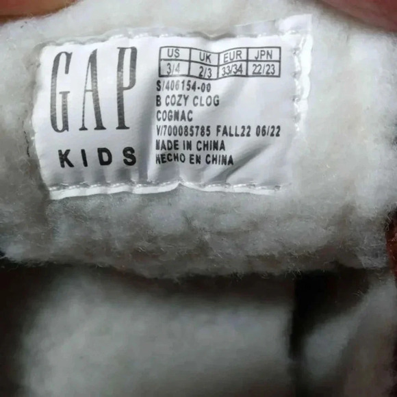 Gap Kids Sherpa  Cozy Clogs size 3/ 4 US - Picture 3 of 7